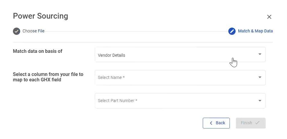 Match & Map Data tab
