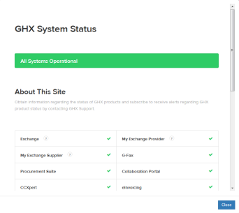 System status page