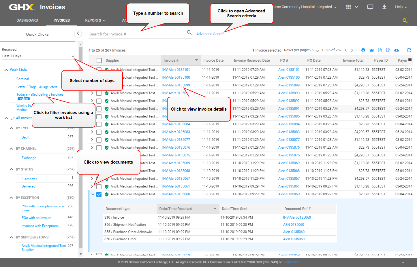 View invoices
